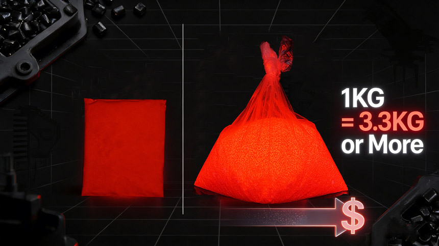 Red luminous masterbatch