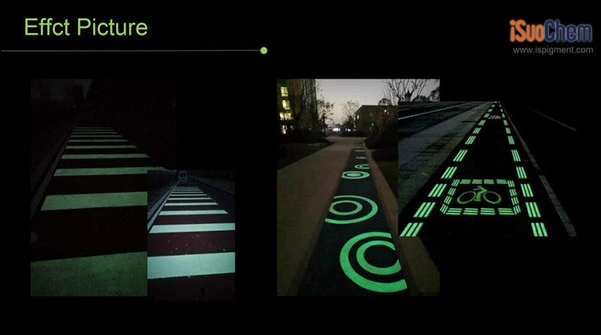 sử dụng khéo léo bột dạ quang phát quang có thể làm cho con đường đẹp và thiết thực
